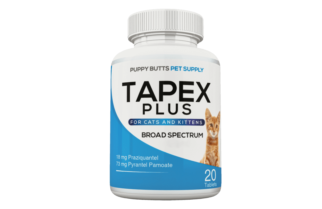 A bottle of tapex plus for cats and kittens