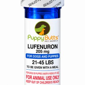 Lufenuron capsules for dog flea control.