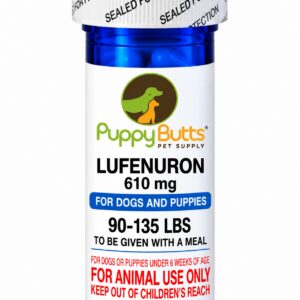 12 Monthly Capsules 610mg Lufenuron for Dogs 90-135 LBS