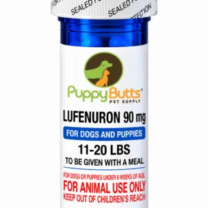 Lufenuron capsules for dogs and puppies.