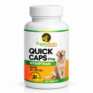 PuppyButts Quick Caps for dogs, 50 tablets.