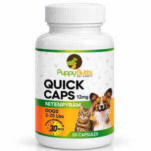 PuppyButts Quick Caps for dogs in bottle