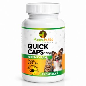 Dog parasite treatment capsules with Nitenpyram.
