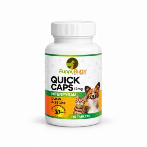 100 TABLETS QUICK CAPS Nitenpyram 12 mg Cats and Dogs 2-25 lbs