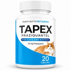 Tapex Praziquantel capsules for kittens' health.