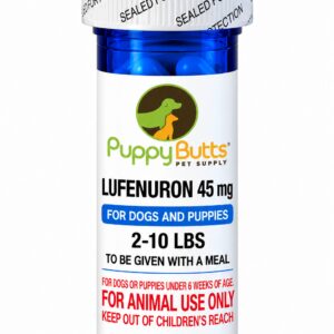 Lufenuron capsules for dogs and puppies' health.